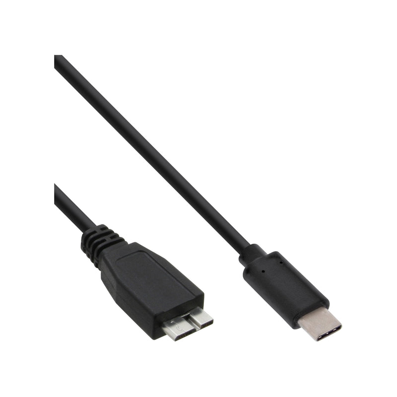 Inline Cable USB 3.1, Type-c Male a Micro-b Male Black 0,5M