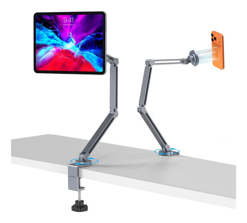 4SMARTS Magnetische Tablet / Smartphone Stand Ergopro Desk Clamp, Grey