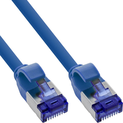 Inline® Network Cable Slim, CAT.6A, S/FTP, Tpe (lszh) Flexible, PoE, Blue, 30M — image 1