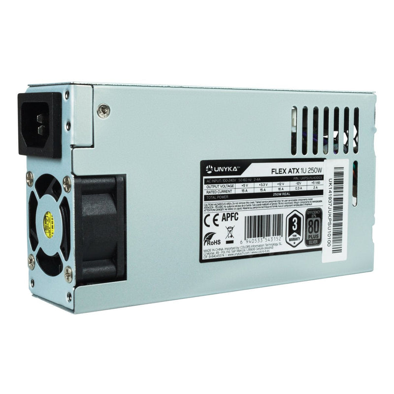Power Supply Unyka Flex ATX 1U 250W 87% Eficiencia UKPSU1U40003