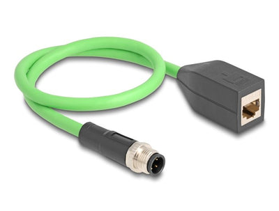 Delock 60571 Cable M12 Codificado D 4 Pin Male a RJ45 Female Pur (tpu) 0,5M — image 1