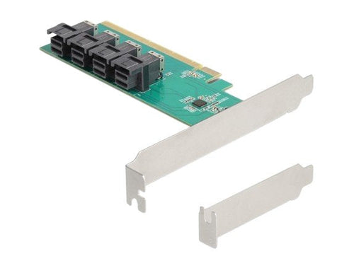 Pci Express X16 Card a 4 X Intern SFF-8643 NVMe - Bifurcation - Low Profile Formfaktor — image 1
