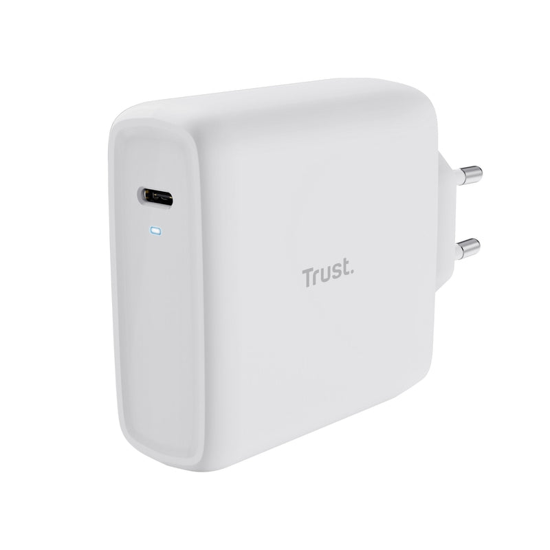 Trust Wall Charger 25140 USB-C 100W Compatible Pd And Pps 5A Colour White Includes USB Cable -c a USB-C 2M