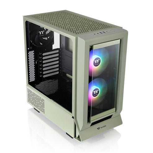 Thermaltake PC Case Ceres 350 Mx Green Claro, Glass Tempered X 2 CA-1Z3-00MEWN-00