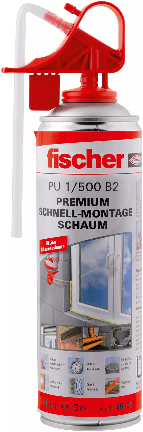 Fischer 1K - Espuma Assembly Fast Pu 1 / 500 B2, (beige, 500ML) — image 1