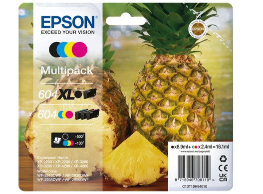 Epson Pack 4 Cartridges Originales 604XL/604 Bk + C + M + And - C13T10H94010 PAG-550