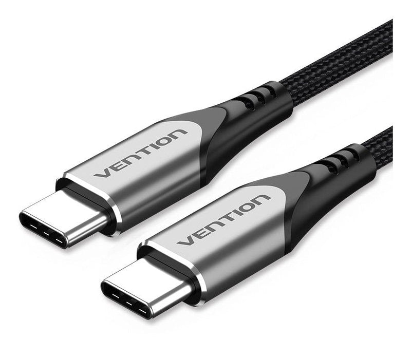 Cable Vention USB 2.0 USB-C M-m Cabl 60W 2M Gray Aluminum