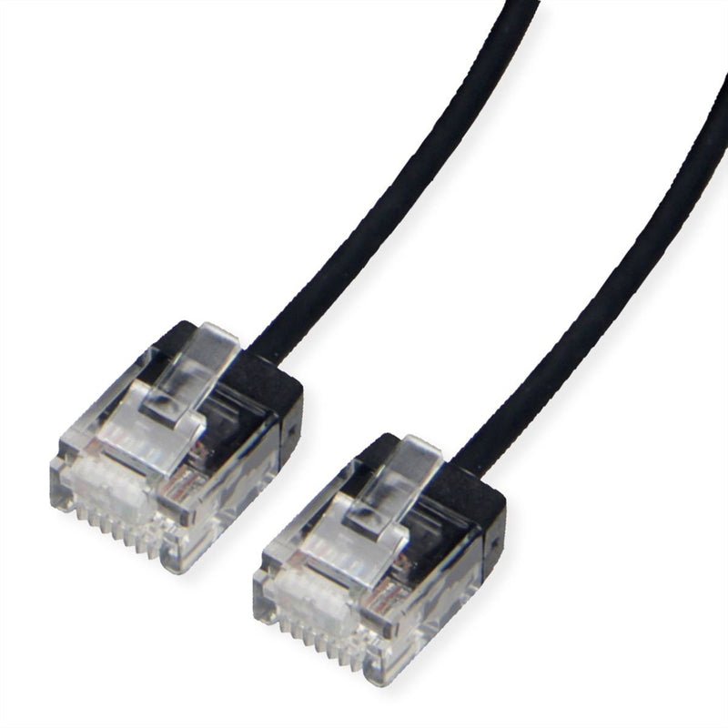 Roline UTP Datacenter Network Cable CAT.6A (class Ea), Lsoh, Slim, Extra Kurzer Plug Black 1,5M