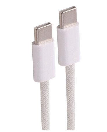 Shiverpeaks USB-C Cable Charging 2.0, 60W, White Textil, 1,5M