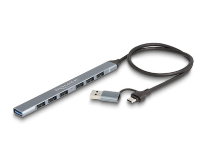 Delock Hub 7 Port Slim USB With USB Type-c Or USB Typ-a — image 1