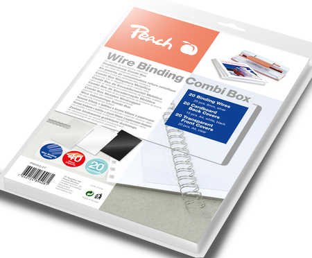 Peach Wire Binding Combi Box PW064-07 20 Binding Wires 6MM