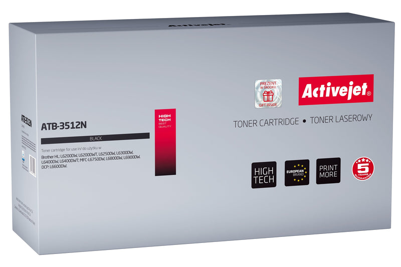 Activejet Toner Compatible Brother TN-3512 - Supreme - 12.000 Páginas - Black