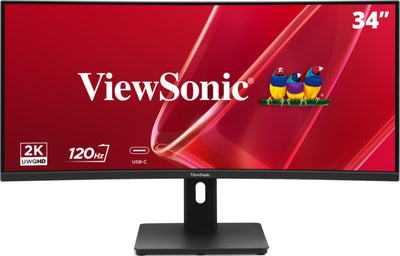 Viewsonic Monitor 34 21:9, 3440 X 1440, Superclear® IPS Curve Monitor Hdmi, DisplayPort, Usb, Usb- — image 1