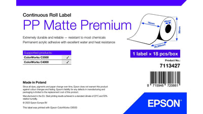 Epson 7113427 Label Printer White Label Printer Self-adhesive — image 1