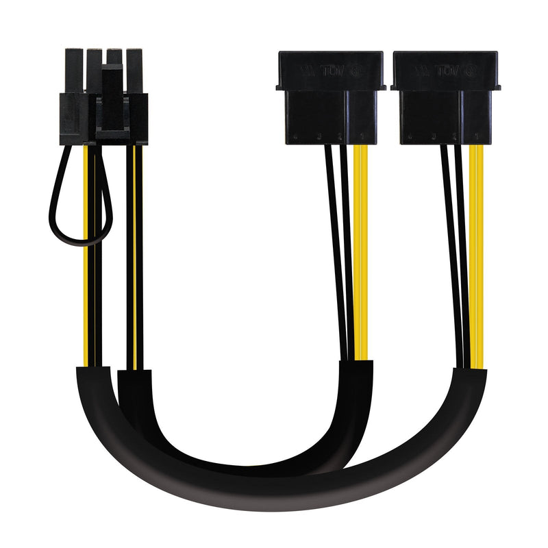 Nanocable Cable Power Graphics Card 2X Molex 4PIN Male a Pci- And Molex 6 + 2PIN Male 0.20M