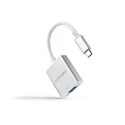 Nanocable Converter USB-C a VGA. USB-C/M - VGA/H - Aluminium - 10CM - Grey — image 1
