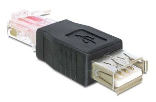 Delock Adapter USB Female RJ45 Male