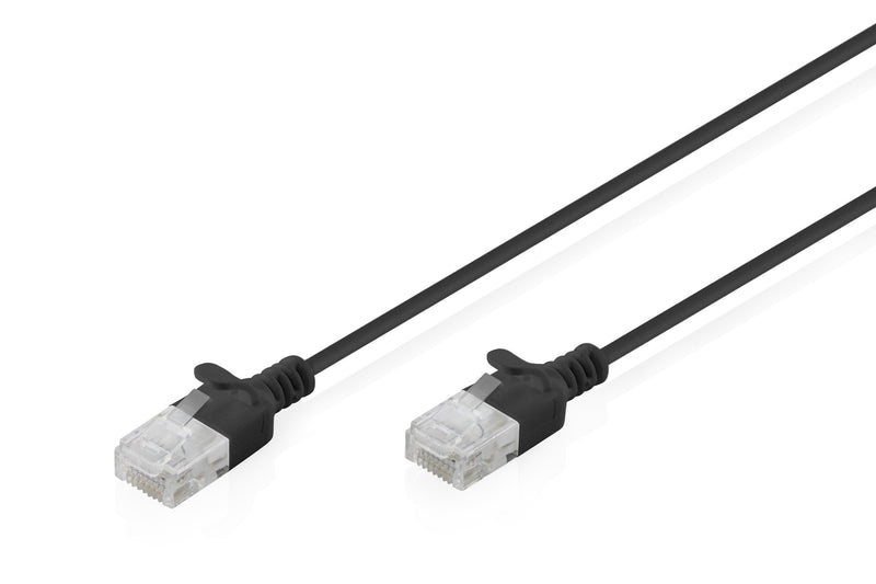 Digitus Cable Network CAT.6 U-UTP Slim 0,3M Black