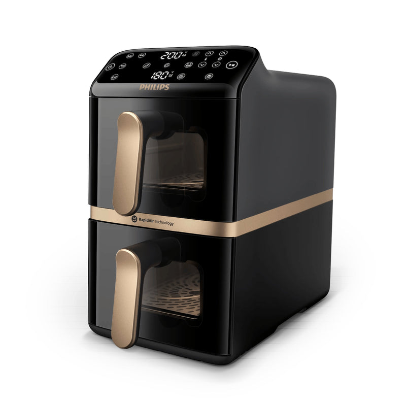 Philips Airfryer 4000 Series Dual Stack Vertical Basket 10L Double Independiente 2750W Fryer Air Caliente Blac