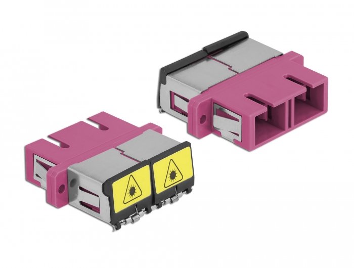 Lwl Kupplung With Laserschutzklappe Sc Duplex Buchse Zu Sc Duplex Buchse Multimode Violett
