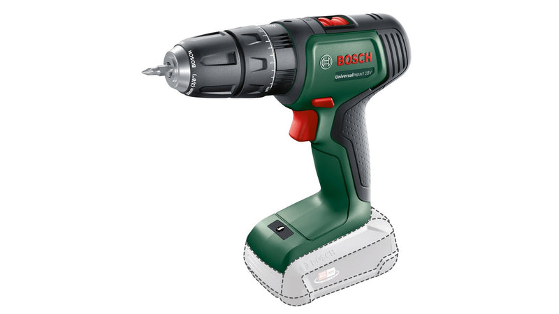 Bosch Drill Universal Impact 18V 1450 Rpm Without Key 1,3KG Black Green Red