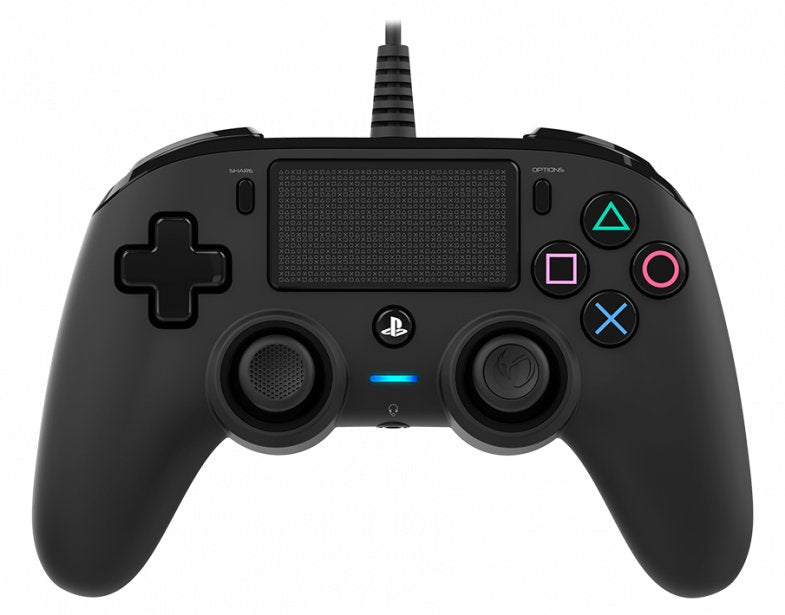 Nacon Gamepad PS4 Black Cable 3M/Touchpad/Indicador LED/Input Headphone PS4OFCPADBLACK