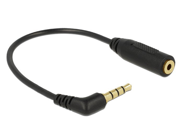 Delock 0.175M 3.5MM/2.5MM Cable Audio 0,175M 3,5MM 2,5MM Black