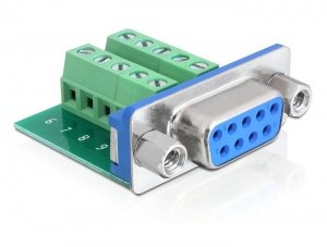Delock Adapter Sub-d 9 Pin Female Terminalblock 10 Pin