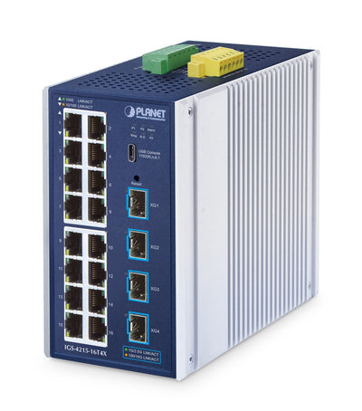 Planet Industrial L2/L4 16-PORT Managed Switch IGS-4215-16T4 — image 1