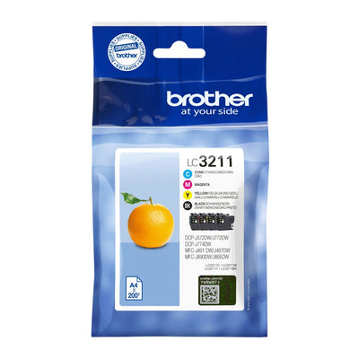 Brother Genuine Ink LC-3211VAL Multipack Cyan Magenta Yellow Black — image 1