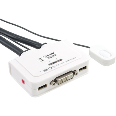 Inline Switch KVM 2 Ports DVI-d USB With Audio — image 1