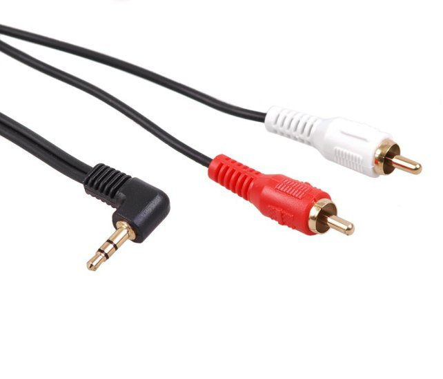 Cable Mini Jack 3,5MM Acodado 2RCA 1M MCTV-824 Black