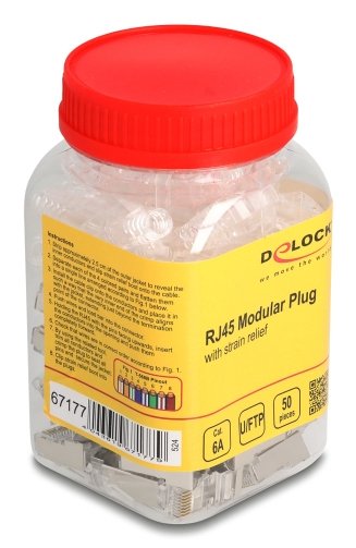 Delock RJ45 Modularer Mecker CAT.6A With Knickschutztülle
