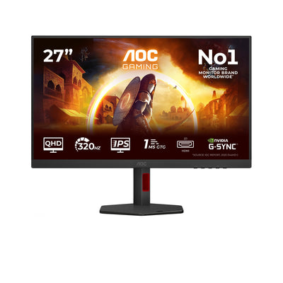 AOC Monitor Gaming Q27G4SRU 27, 2560X1440 1MS 450CD M², Hdmi, DisplayPort, Headphone Out — image 1
