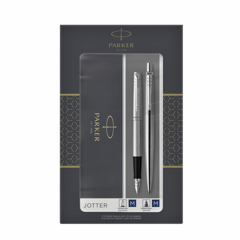 Parker 2093258 Set Of Pens Black Silver 2 Pieces