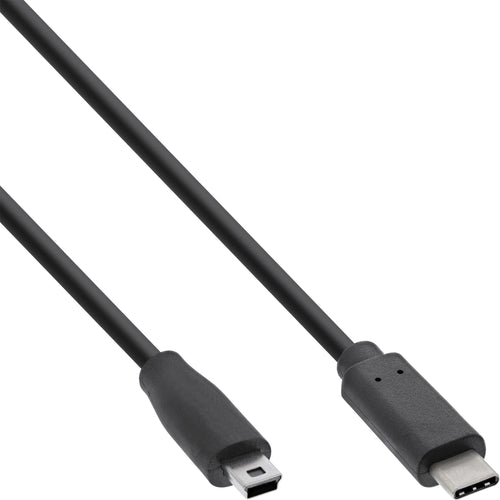Inline® USB 2.0 Cable USB-C Male / Mini-b Male (5PIN), Black 5M — image 1