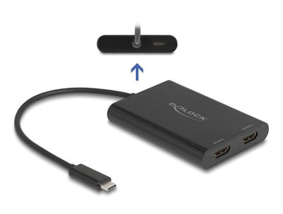 Delock Adapter USB Type-c™ a 2 X HDMI 4K 60 HZ With Displaylink® Grafik And USB Pd — image 1