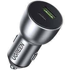 UGREEN 60980 Charger Dispositivo Mobile Phone Universal Silver Encendedor Cigarrillos Charging Fast Auto — image 1