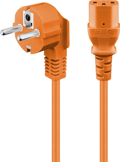 Goobay 95289 Cable Transmisión Orange 3M Plug Type F CEE7/7 — image 1