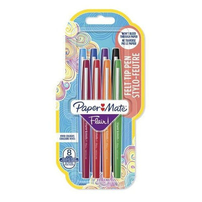 Pen Fibre Paper Matte Flair 8ER Candy Pop M 0.7MM Blíster — image 1