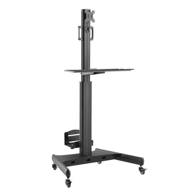 Mobile Workstation For a Single Monitor With CPU Mount, Keyboard And Mouse Tray — image 1