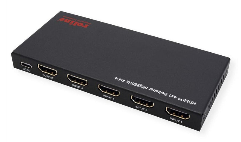 Roline 8K HDMI Switch, 4-VÍAS, With Ir- Remote Control