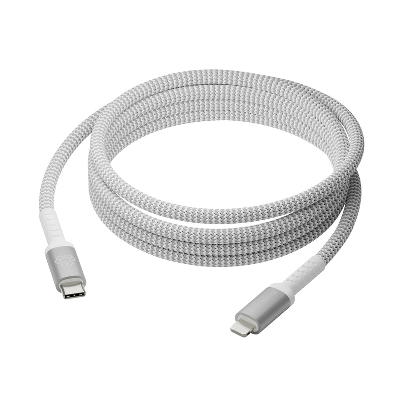 DBRAMANTE1928 Re-charge Cable Lightning 24 Pin USB-C Male a Lightning Male 2.5M Cable Trenzado 100 % Plastic R