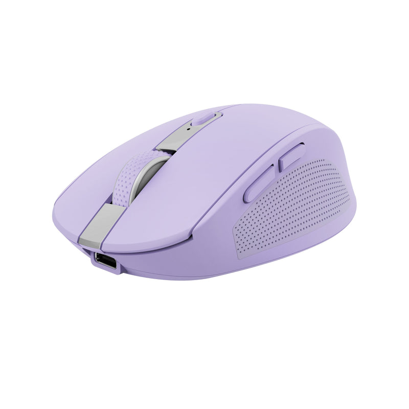 Trust Wireless Mouse Bluetooth Ozaa Compact Wireless Battery Rechargeable Up To 3200 DPI Purple
