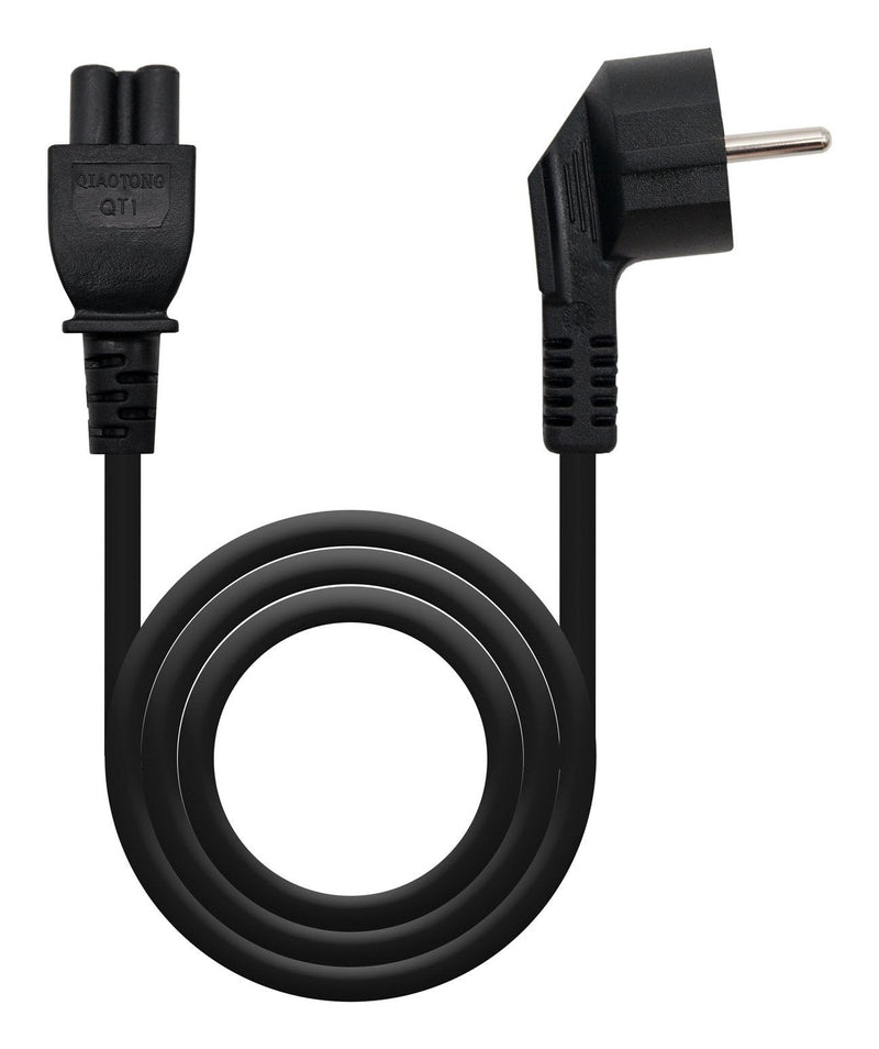 Nanocable Cable Power CEE7 Acodado Male a M-C5 Female Trebol 1.50M - Black