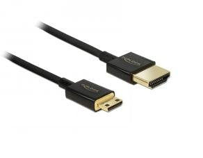 Delock HDMI Cable -a Male HDMI Mini-c Male 3D 4K 2M Slim High Quality — image 1