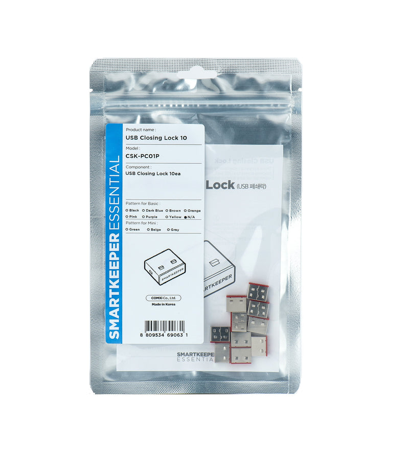 Smartkeeper CSK-PC01P Bloqueador Port USB Type a Red Steel Inoxidable Plastic 10 Pieces