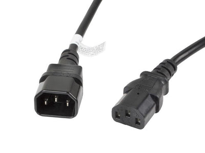 Lanberg Cable Alargador Power 3 Metres CA-C13E-11CC-0030-BK Connectors IEC320 C13 / IEC320 C14 — image 1