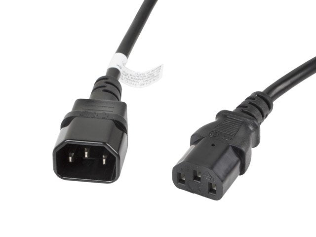 Lanberg Cable Alargador Power 3 Metres CA-C13E-11CC-0030-BK Connectors IEC320 C13 / IEC320 C14