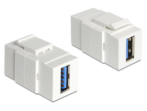 Keystone Módulo USB 5Gbps Type a Connector Female a Type a Connector Female White — image 1